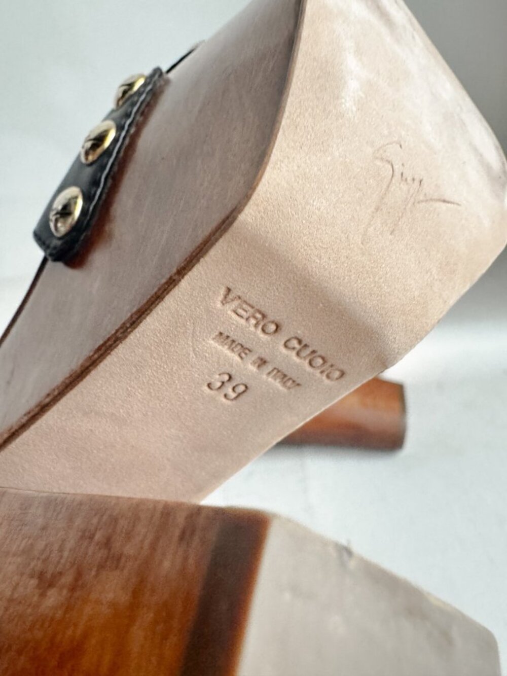 Giuseppe Zanotti High Platform Clog Heels Chocolate Brown Leather 39 - Picture 9 of 13